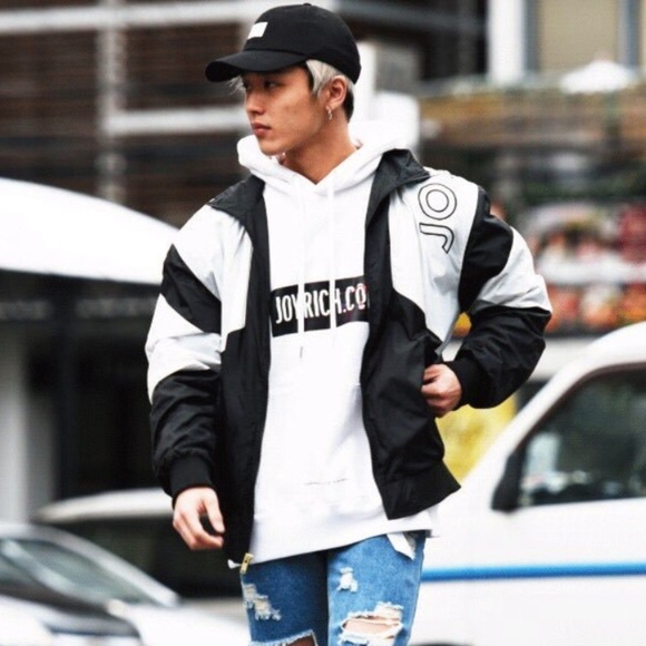 Joyrich Other - joyrich Size S Rec Color Block Jacket Windbreaker Black White Streetwear